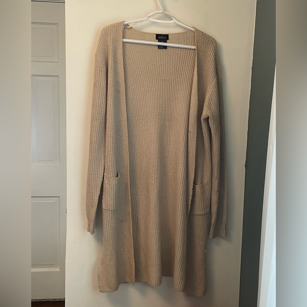 Knit long cardigan